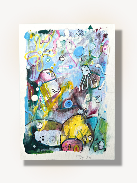 A Trip in Bikini Bottom, Original Painting